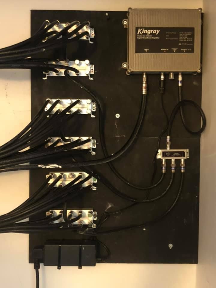 Electrical Wiring Board With Black Cables — MATV Systems Australia Pty Ltd in Wickham, NSW