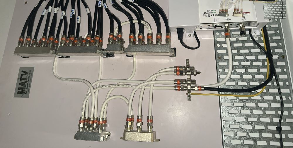 A Bunch of Wires Are Connected to A Wall — MATV Systems Australia Pty Ltd in Wickham, NSW