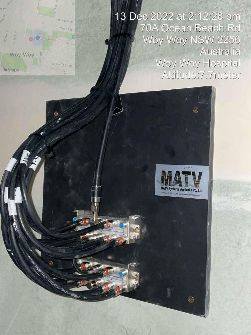 A Bunch of Wires Are Connected to A Black Box on A Wall — MATV Systems Australia Pty Ltd in Wickham, NSW