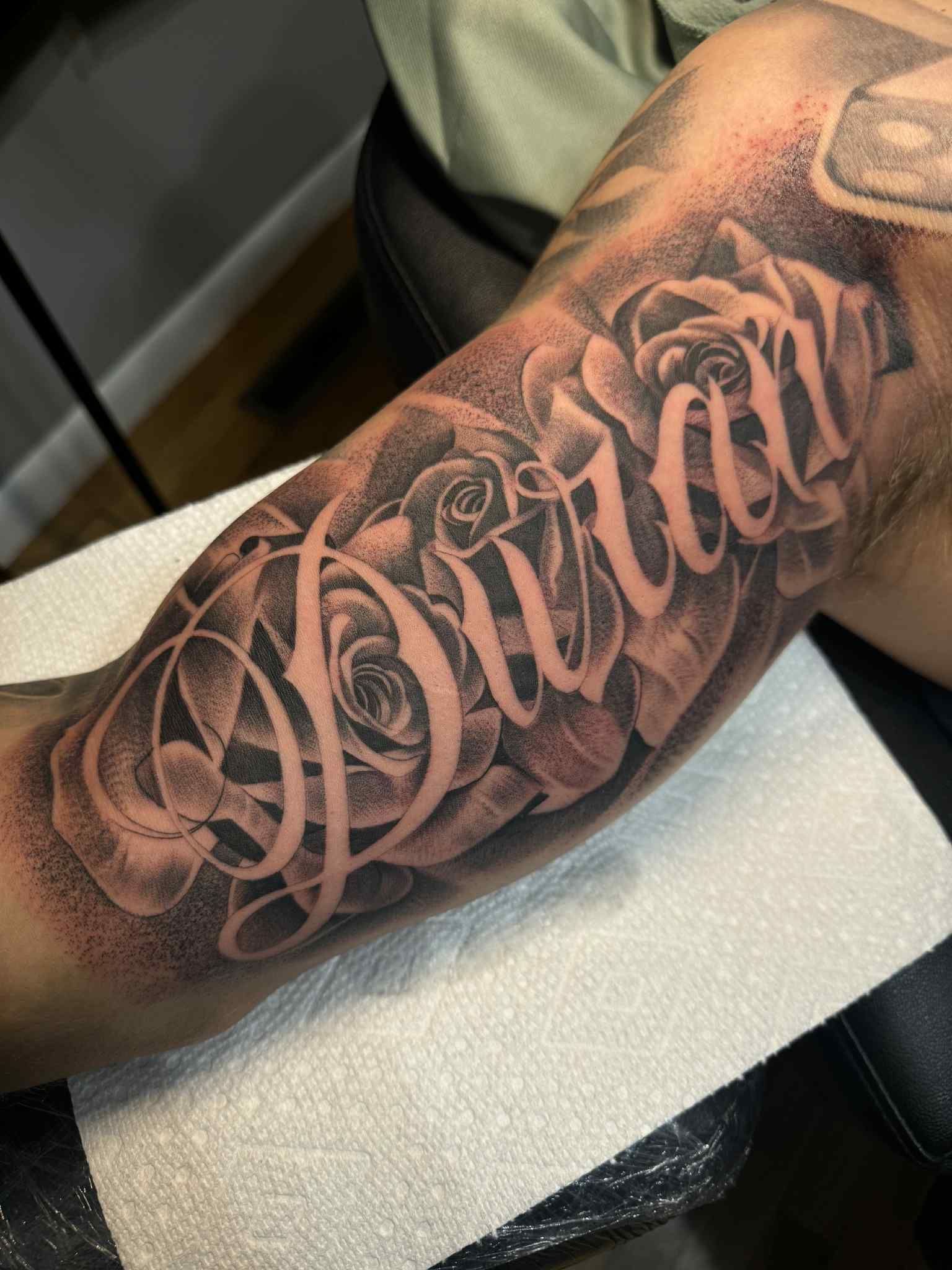 Tattoo of the name