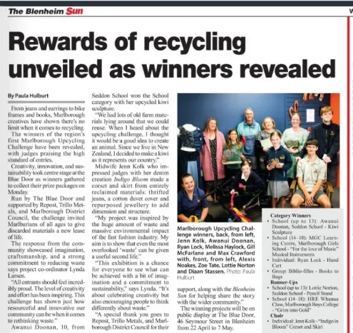 Marlborough Upcycling Challenge Celebrates Creativity and Sustainability