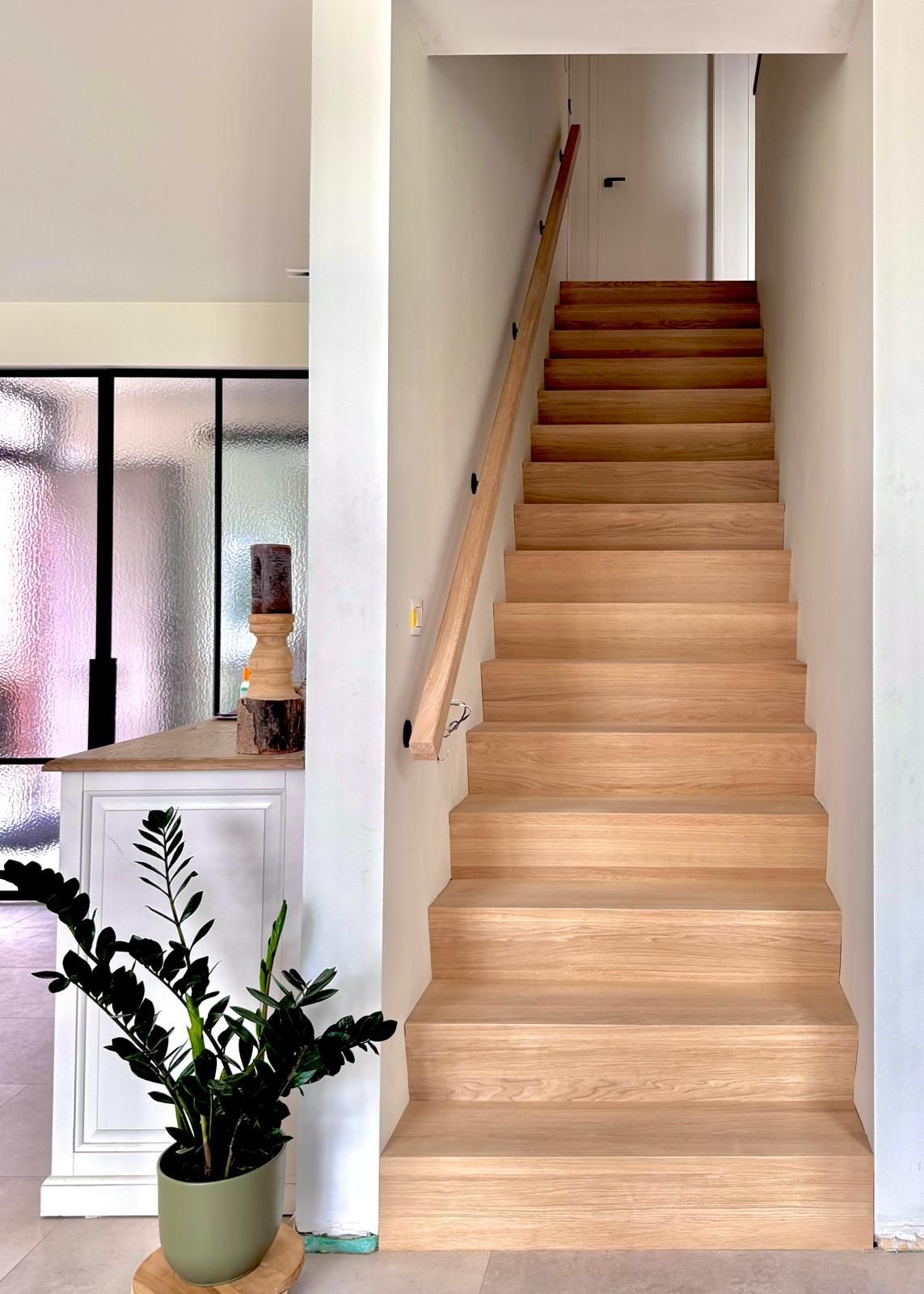 Betontrap bekleden met hout