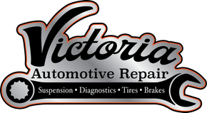 The logo for victoria automotive repair shows a wrench