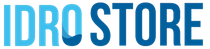 IDRO STORE logo in blue and light blue text on a white background