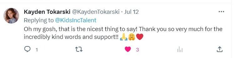 @KidsIncTalent testimonials 