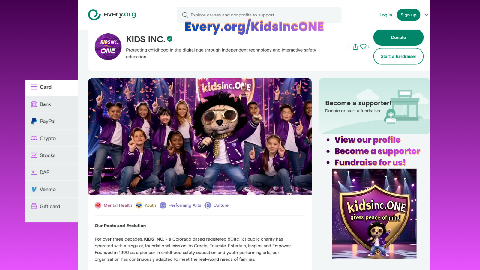 Donate through Every.org.