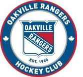 Oakville Rangers Hockey Club logo: blue and red circular emblem with team name and crest.