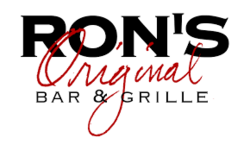 Ron’s Original Bar & Grille logo in black and red script