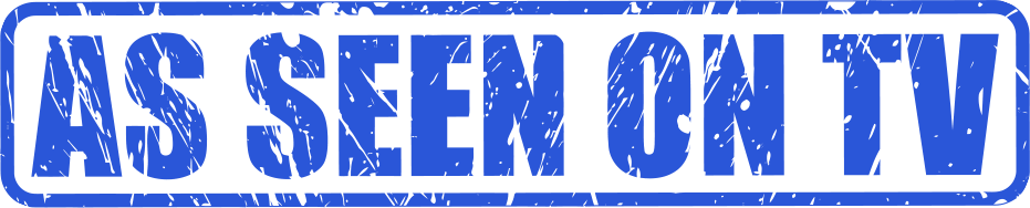 Blue rectangular stamp with the words