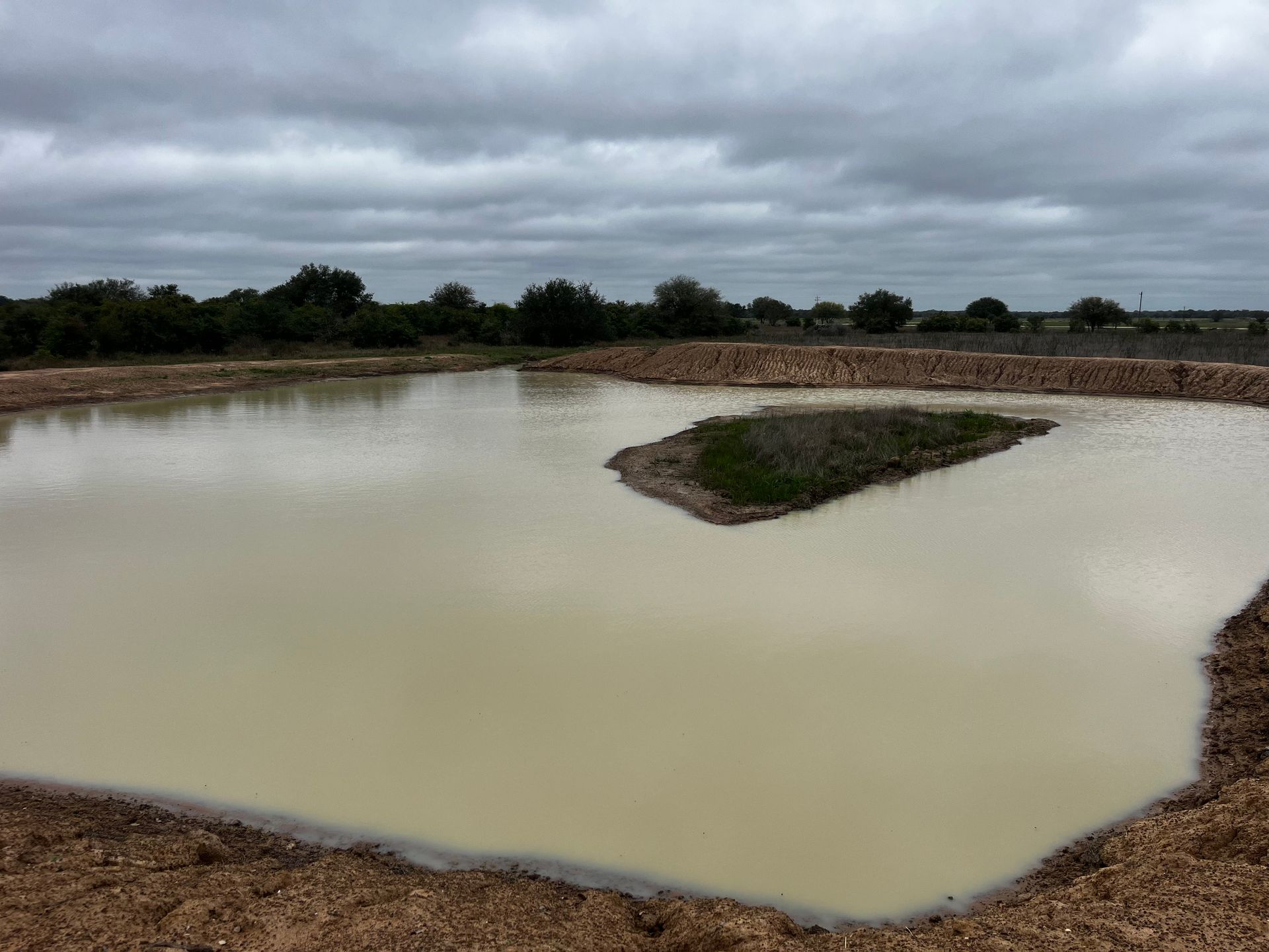Pond construction in Texas