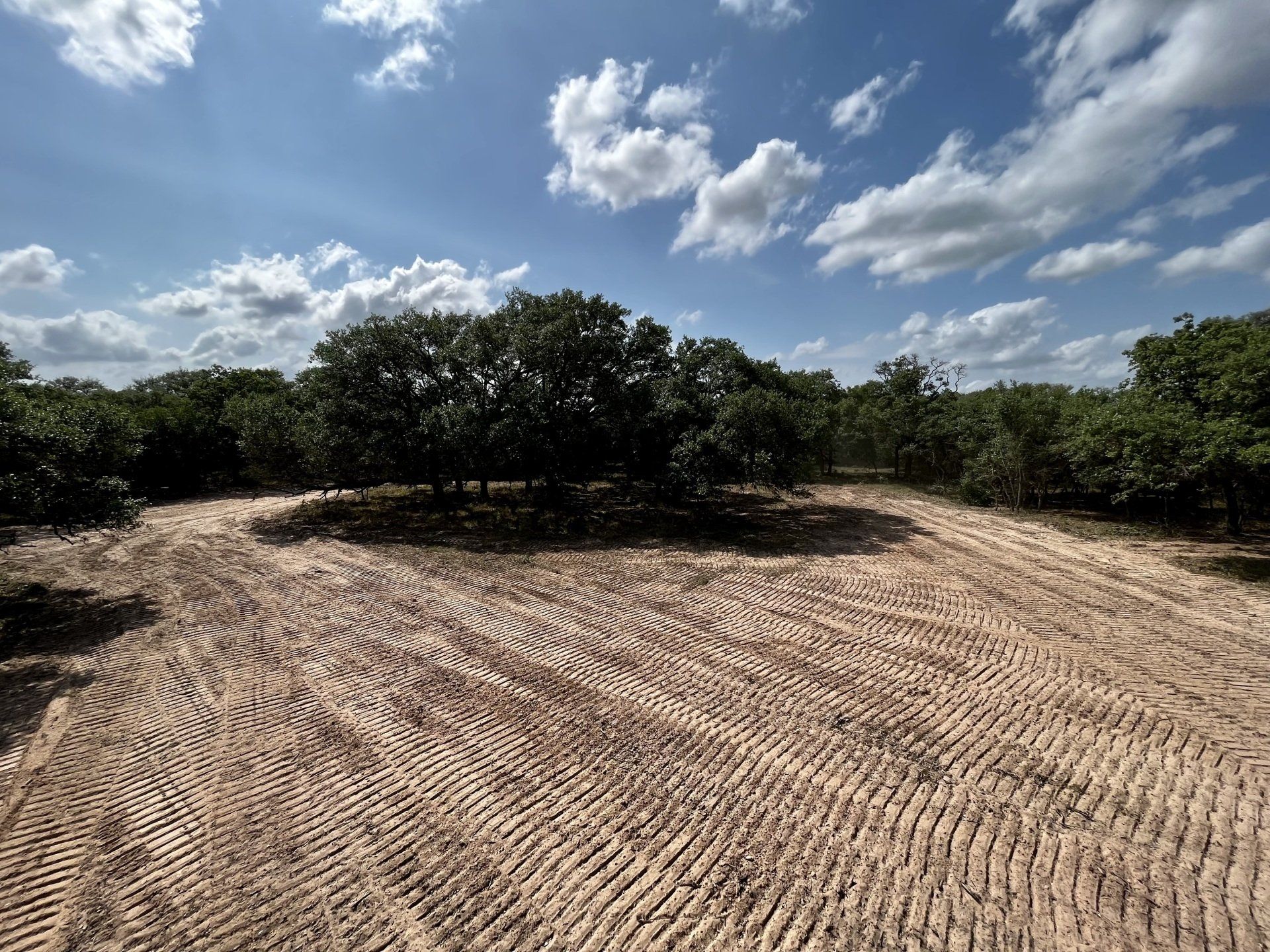 Cleared land prepared for site development