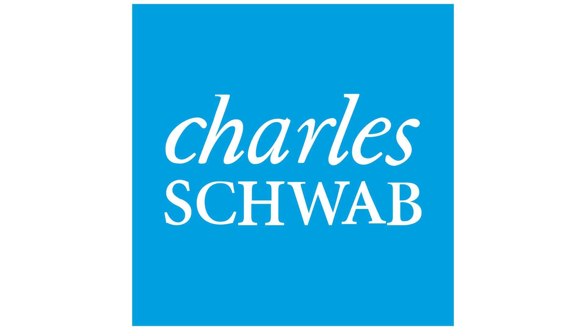 Charles Schwab logo on a blue square background