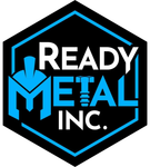 Ready Meal Inc. logo in blue and white inside a black hexagon