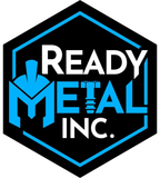 Ready Meal Inc. logo in blue and white inside a black hexagon