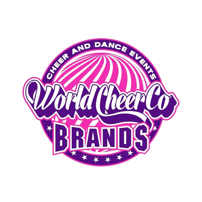 Logo for World Cheer Co Brands. Features text 
