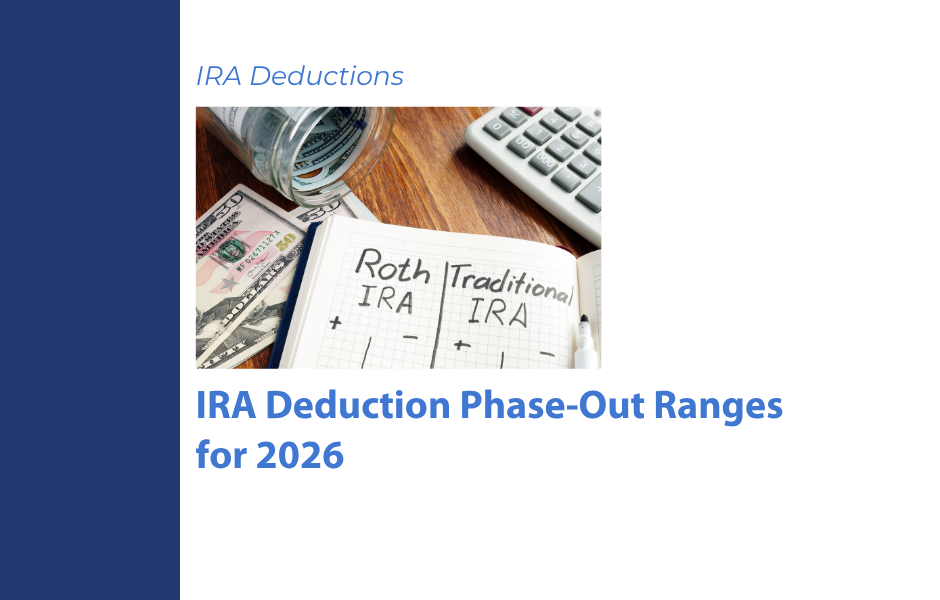 IRA Deduction Phase-Out Ranges for 2026