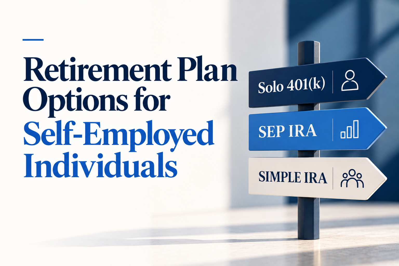 graphic for retirement plan options for self-employed