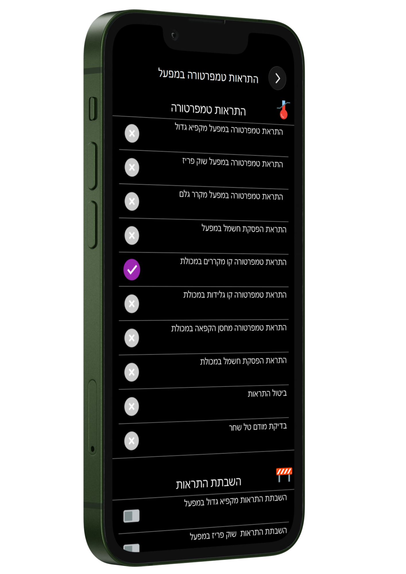 מערכת בקרת טמפרטורה למקררים ומקפיאים