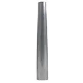 Silver, tapered metal tube, likely a furniture leg or structural component.