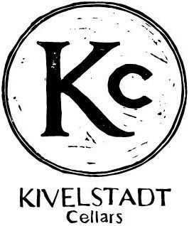 A black and white logo for kivelstadt cellars.