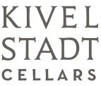 The logo for kivel stadt cellars is gray and white.