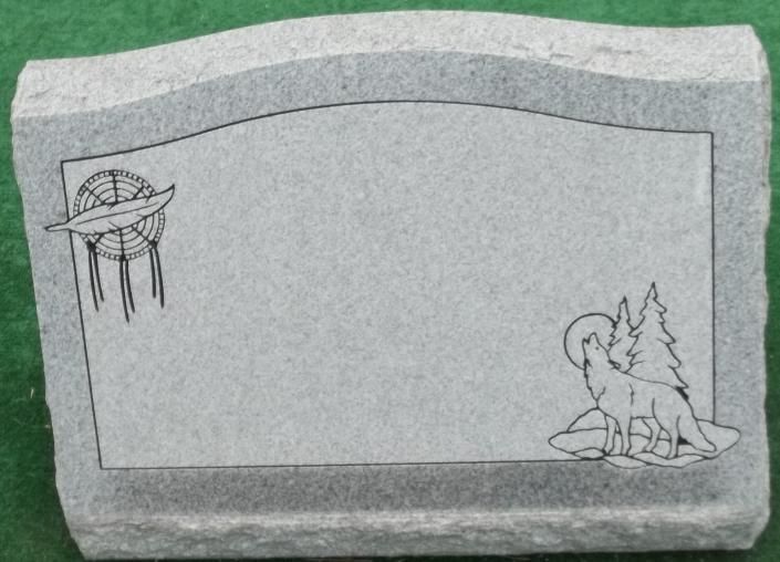 Sketch of a UFO on the left and a dog by a tree on the right, on textured gray paper