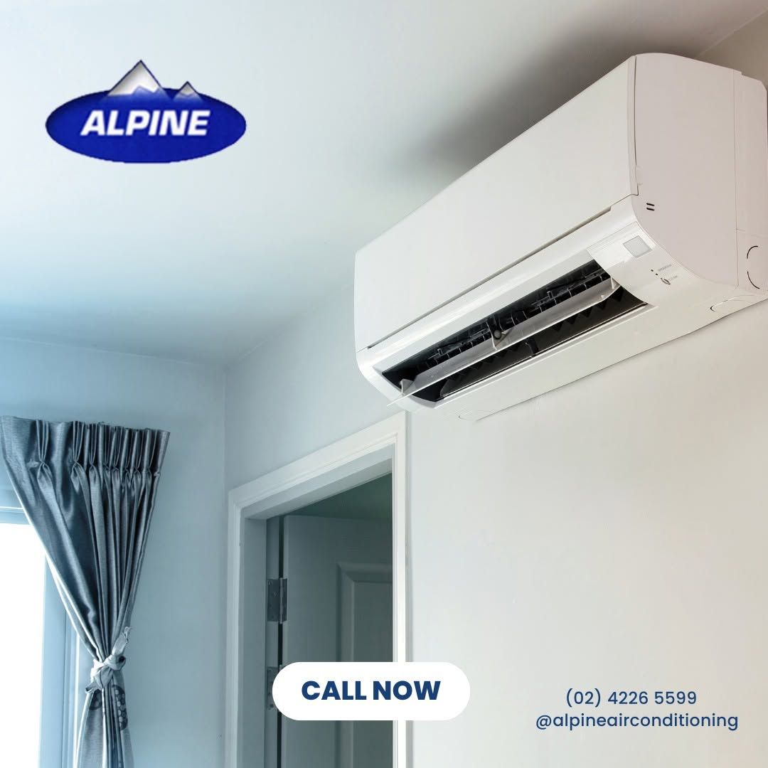 White Wall-mounted Air Conditioner in a Bright Room — Alpine Refrigeration & Air Conditioning Pty Ltd in Wollongong, NSW