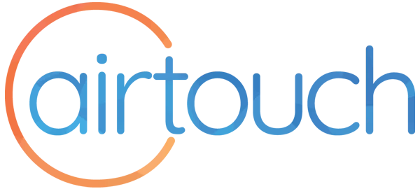 Airtouch logo with blue lowercase text and an orange circular arc around the left side — Alpine Refrigeration & Air Conditioning Pty Ltd in Wollongong, NSW