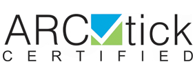 ArcTik Certified logo with black text and a blue-green checkmark icon — Alpine Refrigeration & Air Conditioning Pty Ltd in Wollongong, NSW