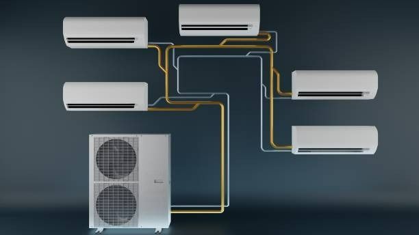 Diagram Of Five Wall Air Conditioners — Alpine Refrigeration & Air Conditioning Pty Ltd in Wollongong, NSW