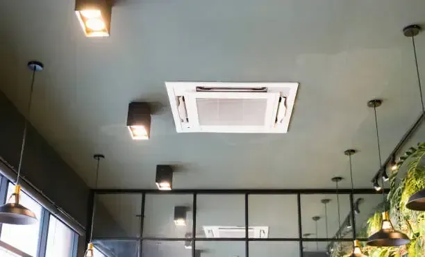 Ceiling Of A White Air Conditioner — Alpine Refrigeration & Air Conditioning Pty Ltd in Wollongong, NSW