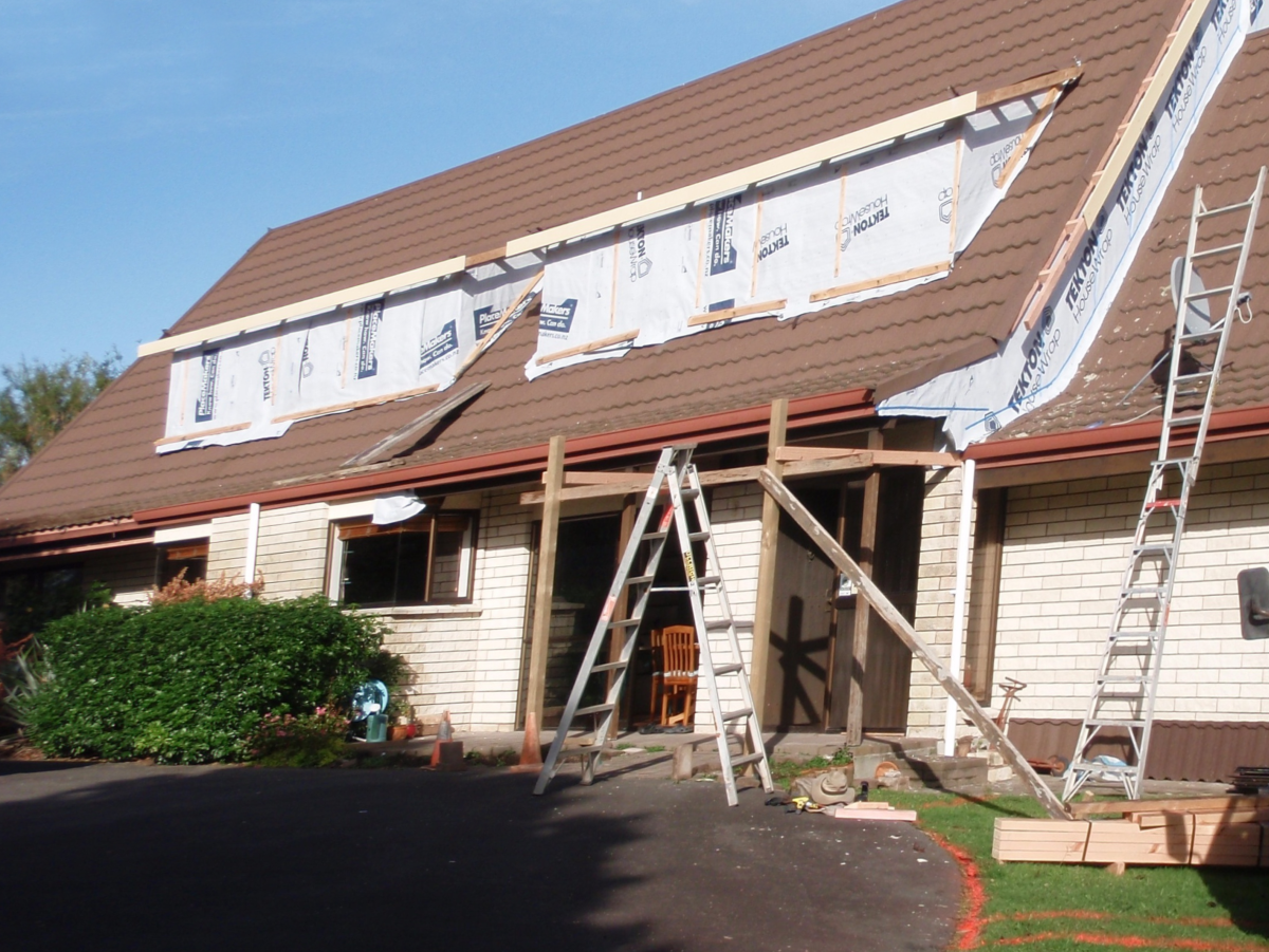 Exterior view of the house before renovation 