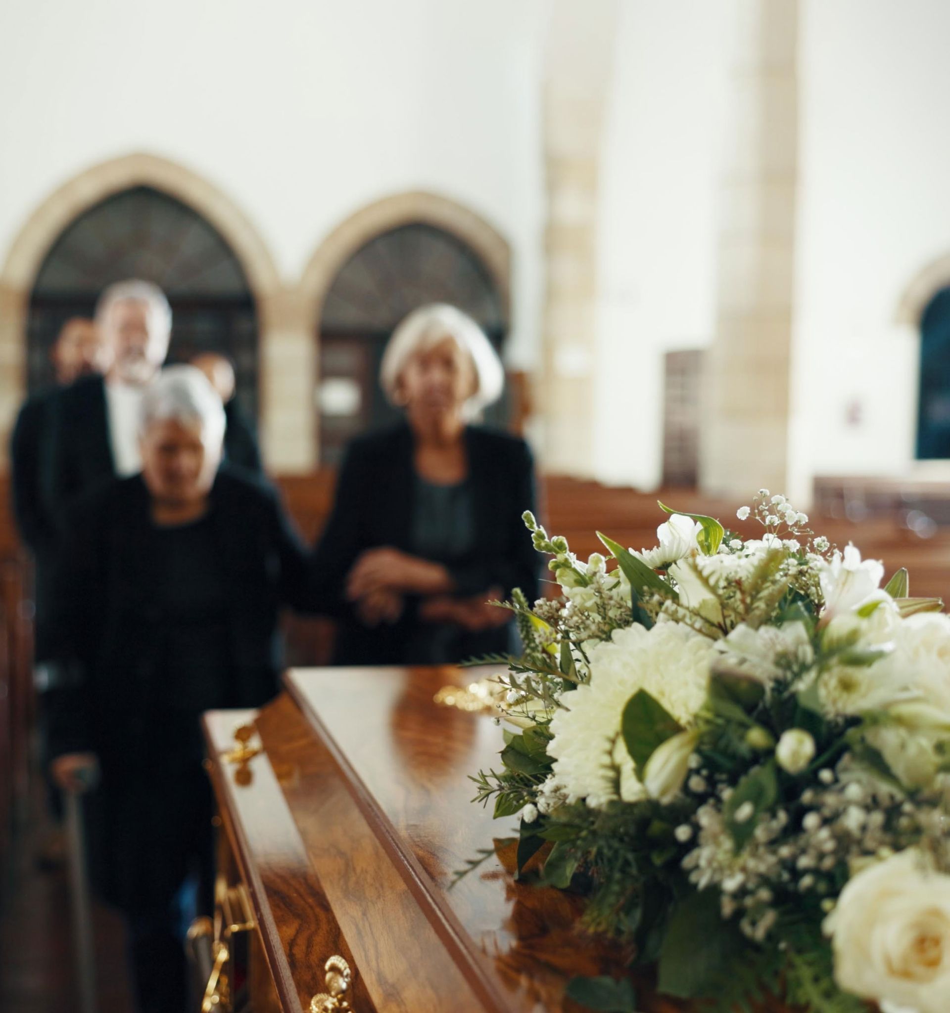 Casket at a funeral service
