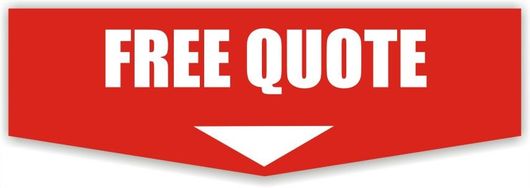 Red banner button with white text reading “FREE QUOTE” and a downward-pointing white arrow