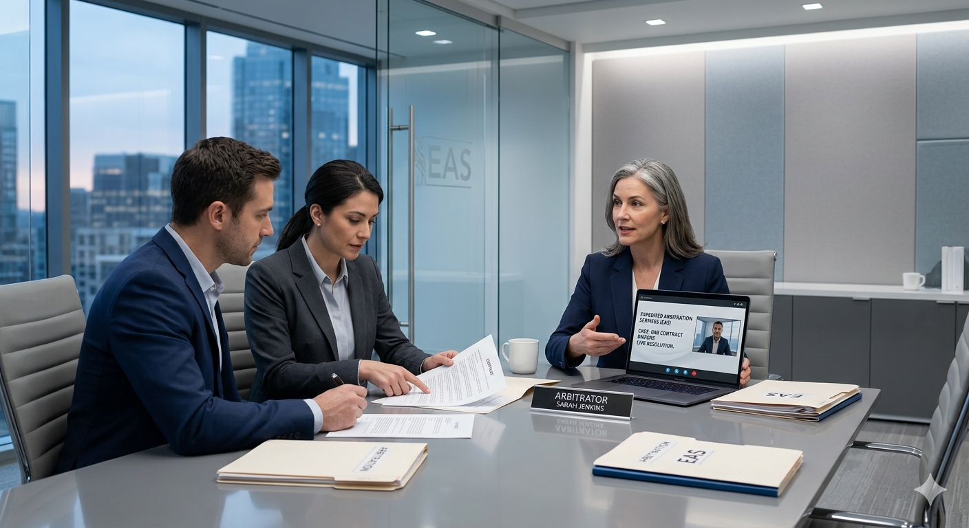 Online binding arbitration services helping parties resolve legal disputes outside of court in the United States