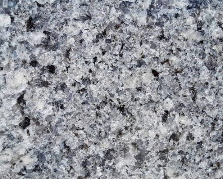 Close-up of gray speckled granite stone surface