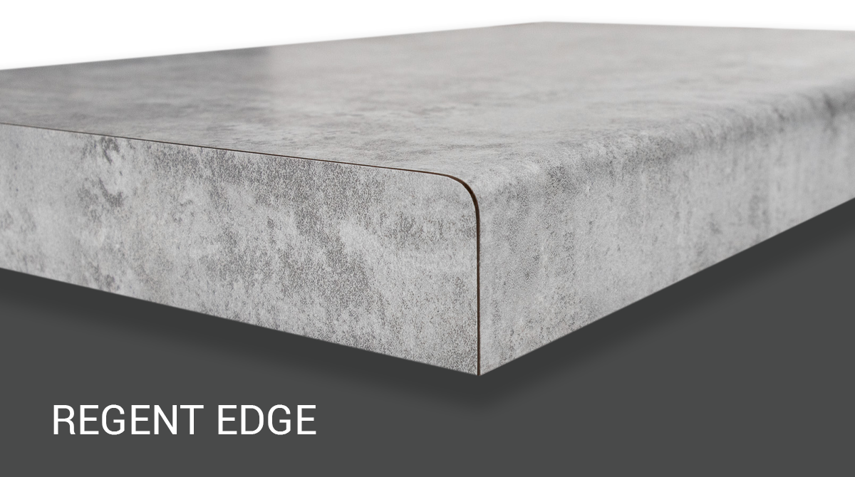 Concrete slab with a rounded regent edge, shown in gray