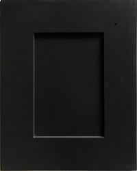 Black rectangular frame with a recessed center panel on a dark background