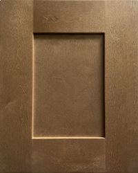 Bronze-colored recessed rectangular wall panel with a textured metallic surface