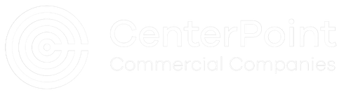 A white logo for a company that is a commercial company.