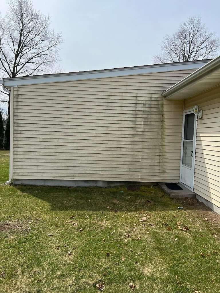 Dirty Siding Before — Ludlow, Massachusetts — All Blue Pressure Washing