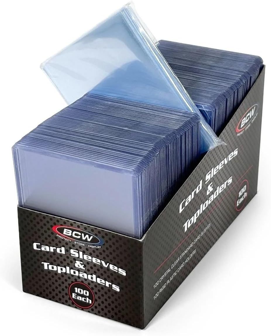 BCW 100 Count Card Sleeve and Toploader Combo Pack