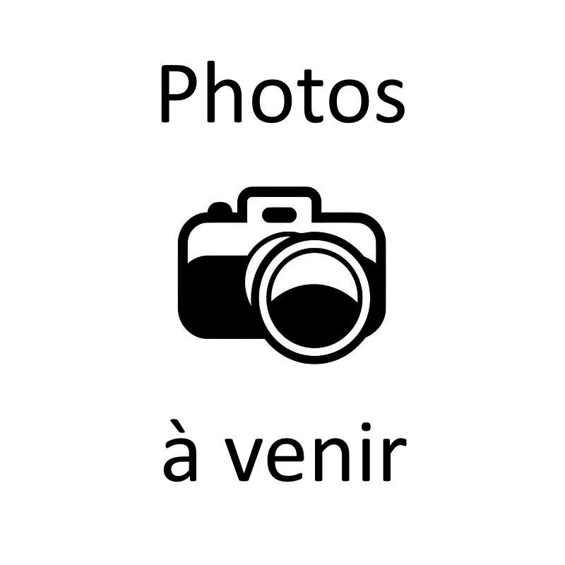 Texte « Photos à venir » avec une icône d’appareil photo noire sur fond blanc