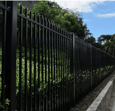 Steel Black Fence Close-Up — Numurkah, VIC — L & J Webb’s Fencing