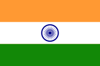 The flag of india is orange , white , and green with a blue circle in the middle.