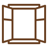 finestra con infissi di legno