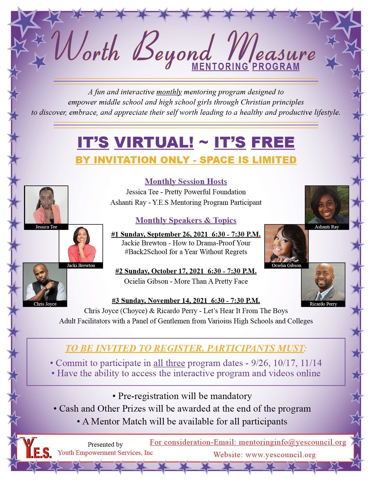 a flyer for the worth beyond measure mentoring program