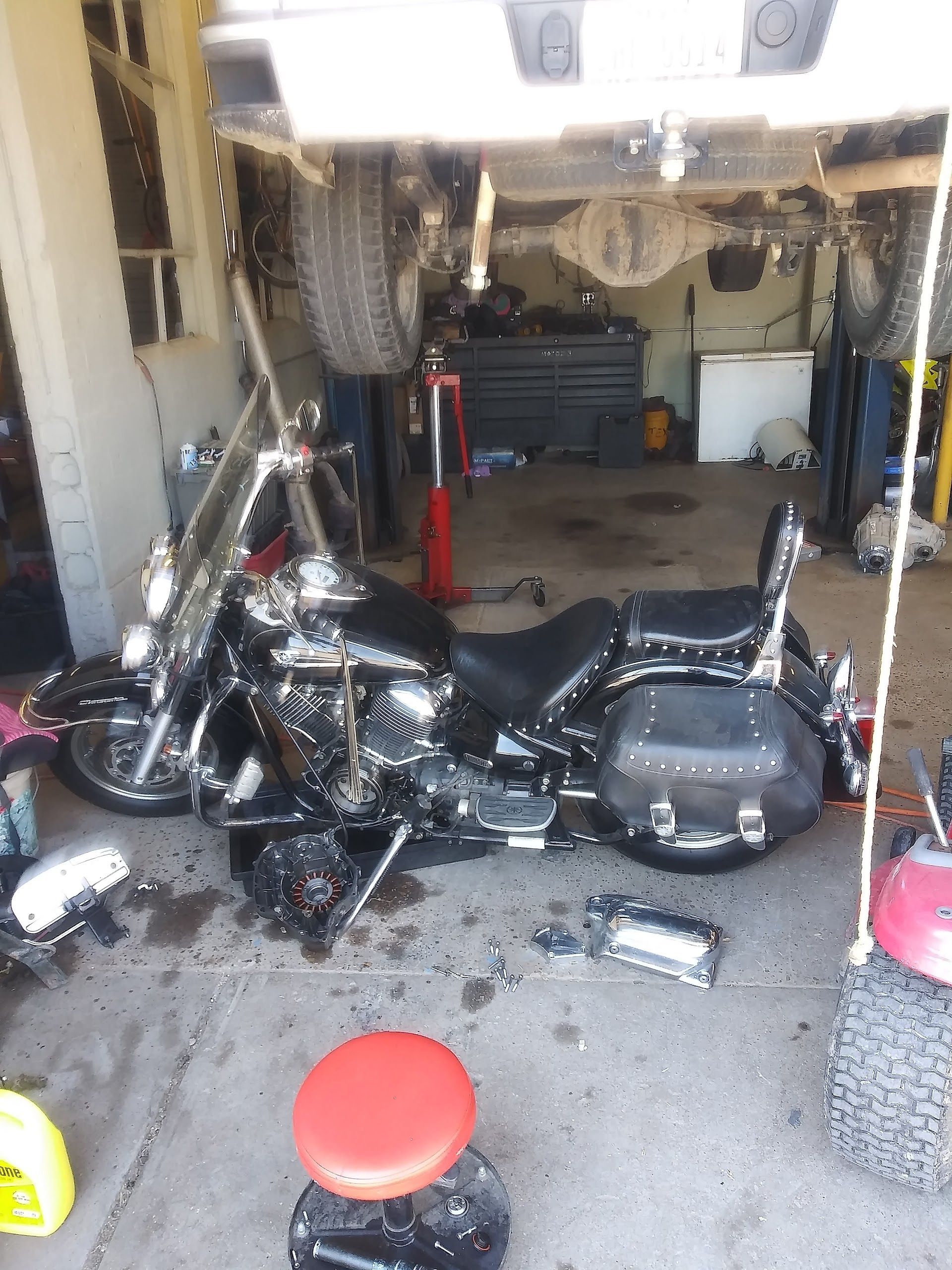 Motorcycle Repair Inside Auto Shop | TransZilla Automotive