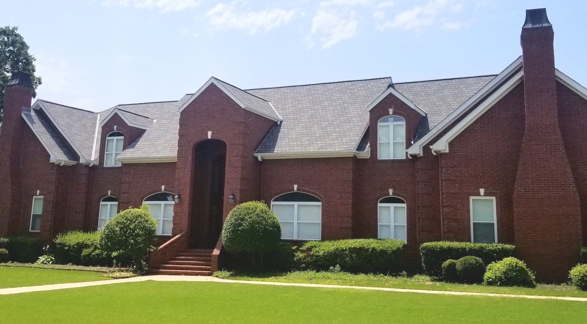 Roofing installed on house
