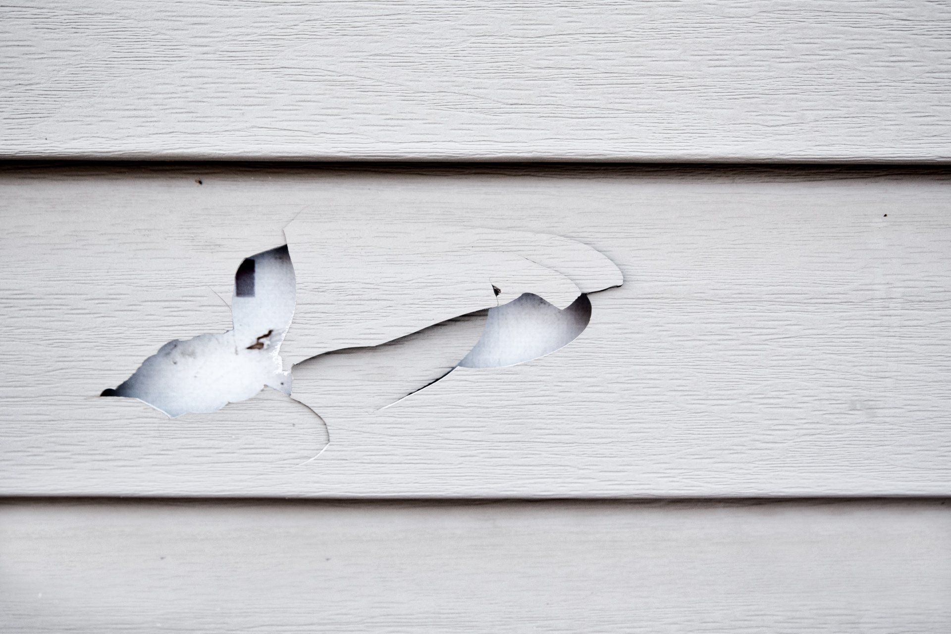 Damaged siding